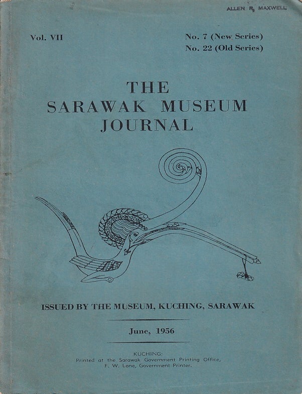 Stock ID #222582 The Sarawak Museum Journal. Vol. VII. TOM HARRISSON.