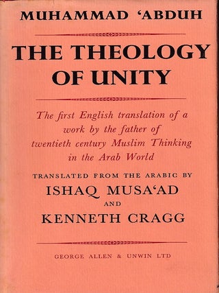 Stock ID #222629 The Theology of Unity. MUHAMMAD 'ABDUH