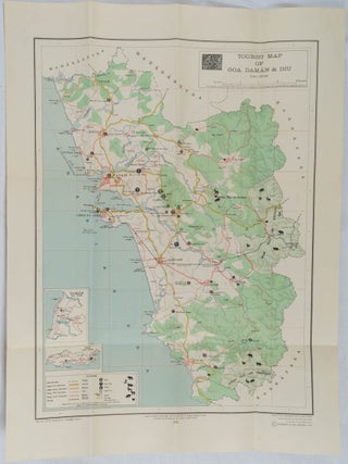 Stock ID #223512 Tourist Map of Goa, Daman & Diu. SOUTHERN CIRCLE DIRECTOR, COMPILED AND...