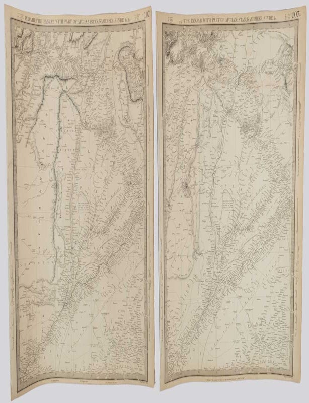 Stock ID #224041 India XII. Panjab with Part of Afghanistan, Kashmeer, Sinde &c. &c. J. WALKER, C, ENGRAVERS.