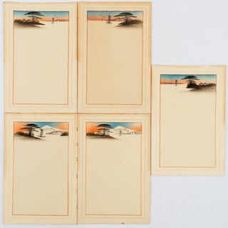 Elegant Japanese Notepaper with Individual Landscapes.