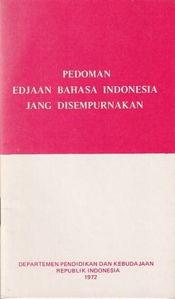 Stock ID #224213 Pedoman Edjaan Bahasa Indonesia Jang Disempurnakan. [Revised Spelling...