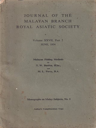 Stock ID #224270 Journal of the Malayan Branch of the Royal Asiatic Society. Volume XXVII, Part...