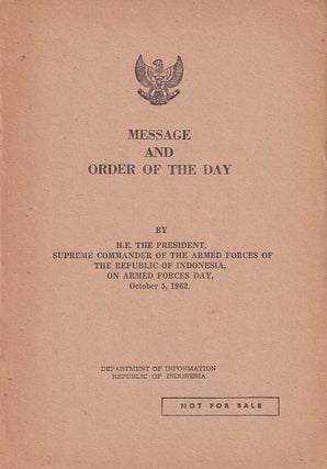 Stock ID #224273 Message and Order of the Day by the President, Supreme Commander of the Armed...