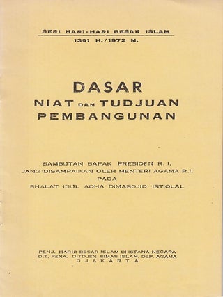 Stock ID #224279 Dasar Niat dan Tudjuan Pembangunan. Sambutan Bapak Presiden R.I. Jang...