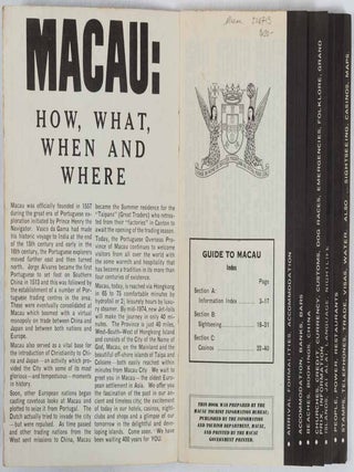 Guide to Macau.