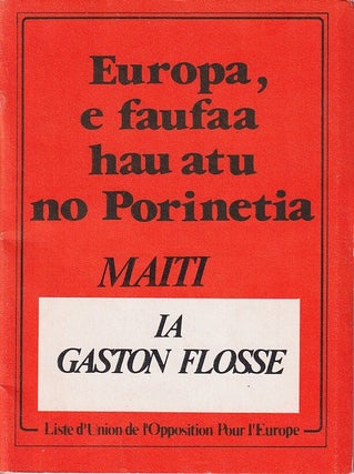 Stock ID #224845 Europa, e faufaa hau atu no Portinetia. GASTON FLOSSE