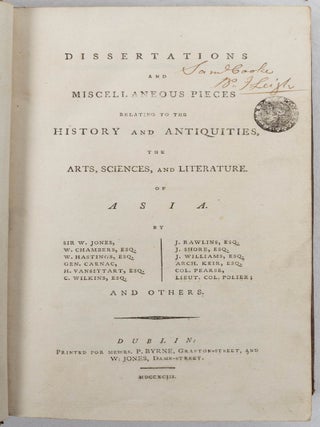 Stock ID #224855 Dissertations and Miscellaneous Pieces Relating to the History and Antiquities,...