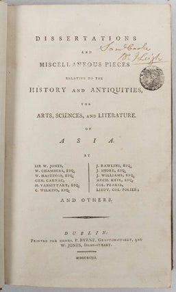 Stock ID #224855 Dissertations and Miscellaneous Pieces Relating to the History and Antiquities,...