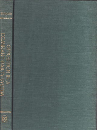 Stock ID #2463 Opposition in a Dominant-Party System. A Study of the Jan Sangh, the Praja...