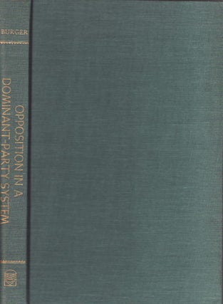 Stock ID #2463 Opposition in a Dominant-Party System. A Study of the Jan Sangh, the Praja...