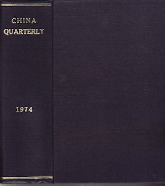 Stock ID #3240 China Quarterly. An international journal for the study of China. CHINA QUARTERLY.