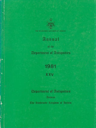 Stock ID #34016 Annual of the Department of Antiquities. THE HASHEMITE KINGDOM OF JORDAN