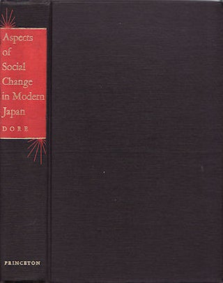 Stock ID #34137 Aspects of Social Change in Modern Japan. R. P DORE