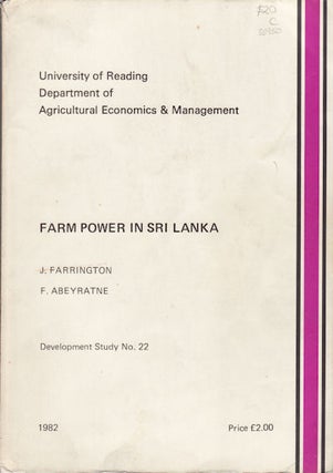 Stock ID #36950 Farm Power in Sri Lanka. J. AND F. ABEYRATNE FARRINGTON