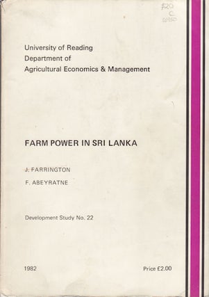Stock ID #36950 Farm Power in Sri Lanka. J. AND F. ABEYRATNE FARRINGTON
