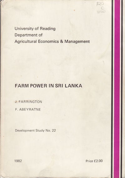 Stock ID #36950 Farm Power in Sri Lanka. J. AND F. ABEYRATNE FARRINGTON.