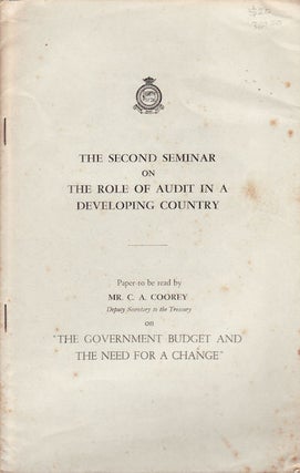 Stock ID #36979 The Government Budget and the Need for a Change. C. A COOREY