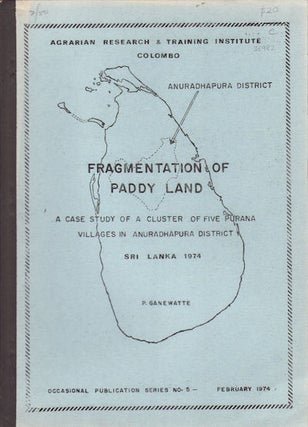 Stock ID #36982 Fragmentation of Paddy Land. A Case Study of a Cluster of Five Purana Villages...