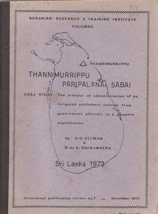 Stock ID #36986 Thannimurrippu Paripalana Sabai. Case Study: The transfer of administration of an...
