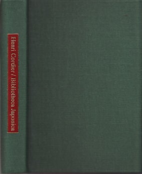 Stock ID #40931 Bibliotheca Japonica. HENRI CORDIER