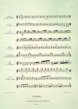 Stock ID #45263 Timor. Musique Malaise et Chinoise. ANTIQUE PRINT - MALAY AND CHINESE MUSIC