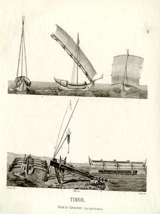 Stock ID #45267 Timor. Peche et Navigation. ANTIQUE PRINT - TIMOR