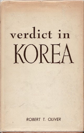 Stock ID #54524 Verdict in Korea. ROBERT T. OLIVER.