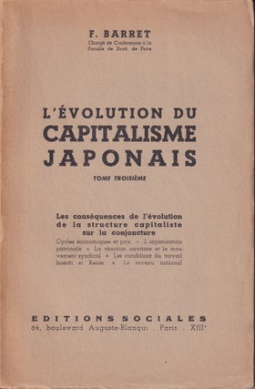Stock ID #55077 L'Evolution du Capitalisme Japonais. L'evolution de la structure...