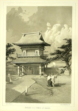 Stock ID #55331 Entrance to a Temple at Hakotadi. [Caption title). JAPAN ANTIQUE PRINT -...