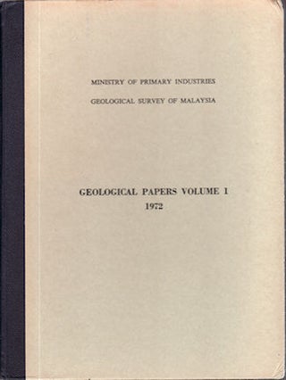 Stock ID #55480 Geological Papers Volume I. 1972. GEOLOGICAL PAPERS