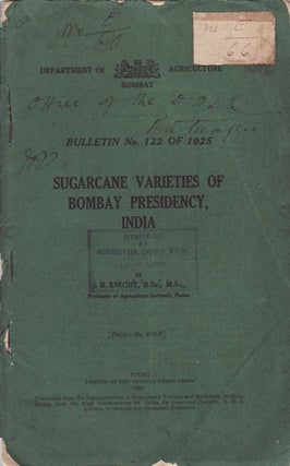 Stock ID #56911 Sugarcane Varieties of Bombay Presidency, India. J. B. KNIGHT