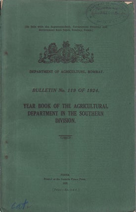 Stock ID #56914 Year Book of the Agricultural Department in the Southern Division. DEPARTMENT OF...