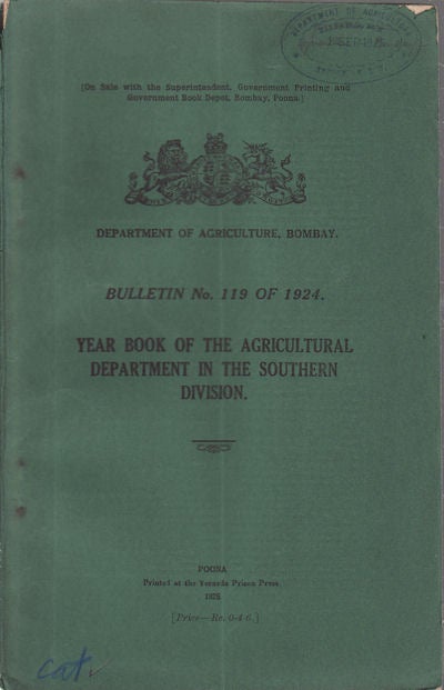 Stock ID #56914 Year Book of the Agricultural Department in the Southern Division. DEPARTMENT OF AGRICULTURE.
