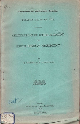Stock ID #56981 Cultivation of Drilled Paddy in South Bombay Presidency. T. AND S. S. SALIMATH...
