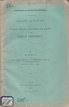 Stock ID #56991 Some Wild Fodder Plants of the Bombay Presidency. W. BURNS