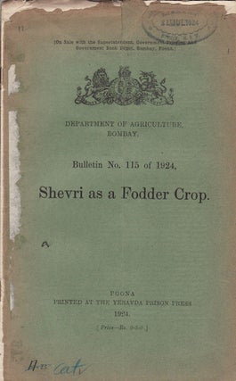 Stock ID #56994 Shevri as a Fodder Crop. DEPARTMENT OF AGRICULTURE