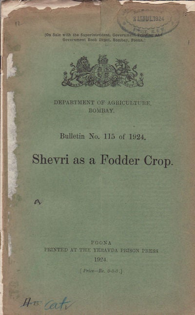Stock ID #56994 Shevri as a Fodder Crop. DEPARTMENT OF AGRICULTURE.