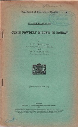 Stock ID #57205 Cumin Powdery Mildew in Bombay. B. N. AND M. K. DESAI UPPAL