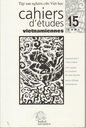 Stock ID #59341 Cahiers D'études Vietnamiennes. Tap san nghien cuu Viet hoc. VIETNAMESE...