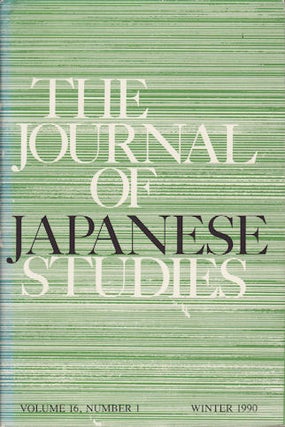 Stock ID #62266 The Journal of Japanese Studies. SUSAN B. HANLEY