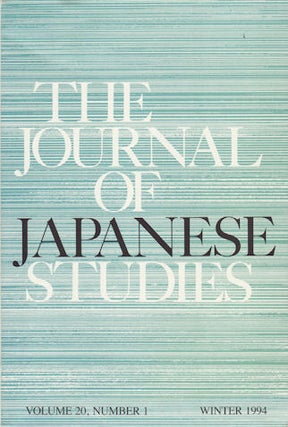 Stock ID #62269 The Journal of Japanese Studies. SUSAN B. HANLEY