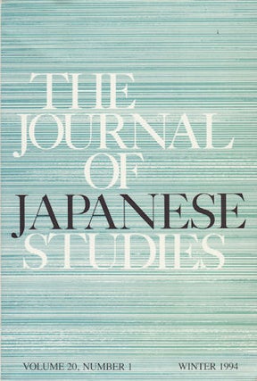 Stock ID #62269 The Journal of Japanese Studies. SUSAN B. HANLEY