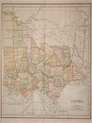 Stock ID #65453 Victoria. SMALL COLOUR MAP OF VICTORIA