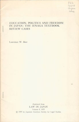 Stock ID #72237 Education, Politics and Freedom in Japan: the Ienaga Textbook Review Cases....