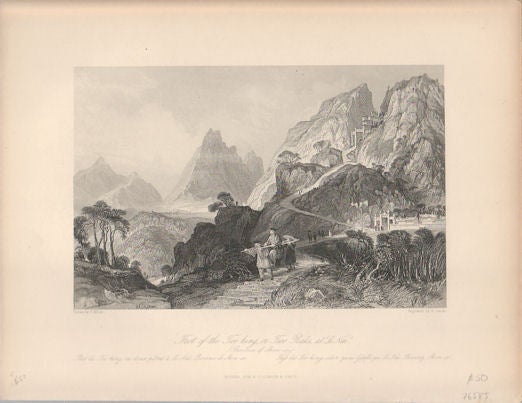 Stock ID #76585 Foot of the Too-hing, or Two Peaks, at Le Nai. (Province of Shen-si.). [China Antique Print]. THOMAS ALLOM.